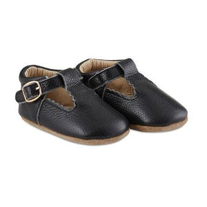 Black Soft-Soled Leather Baby Mary Janes