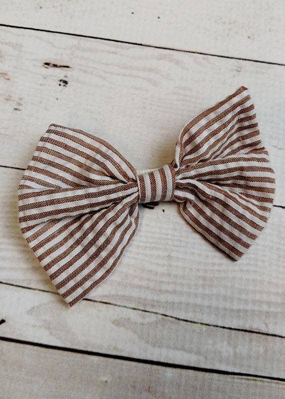 Candy Stripe Classic Hair Bow