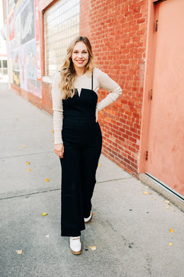 Holiday Party High Waist Flared Jumpsuit