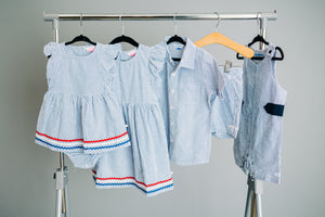 Blue Americana Skirted Romper