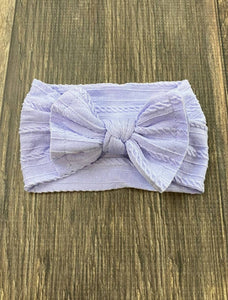 Cable Knit Bow Headband