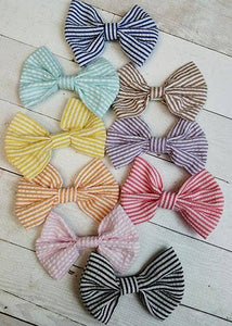 Candy Stripe Classic Hair Bow