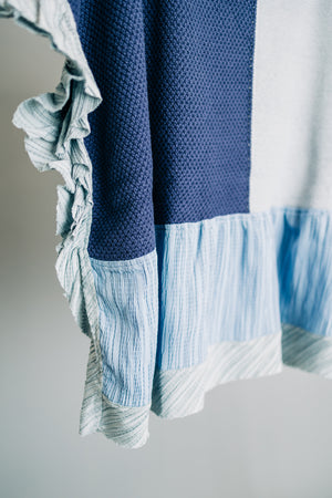 Plus - Mixed Patchwork Ruffle Top