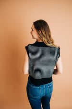 Knit Collared Sleeveless Top