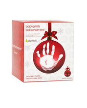 Babyprints Round Christmas Ornament, Red