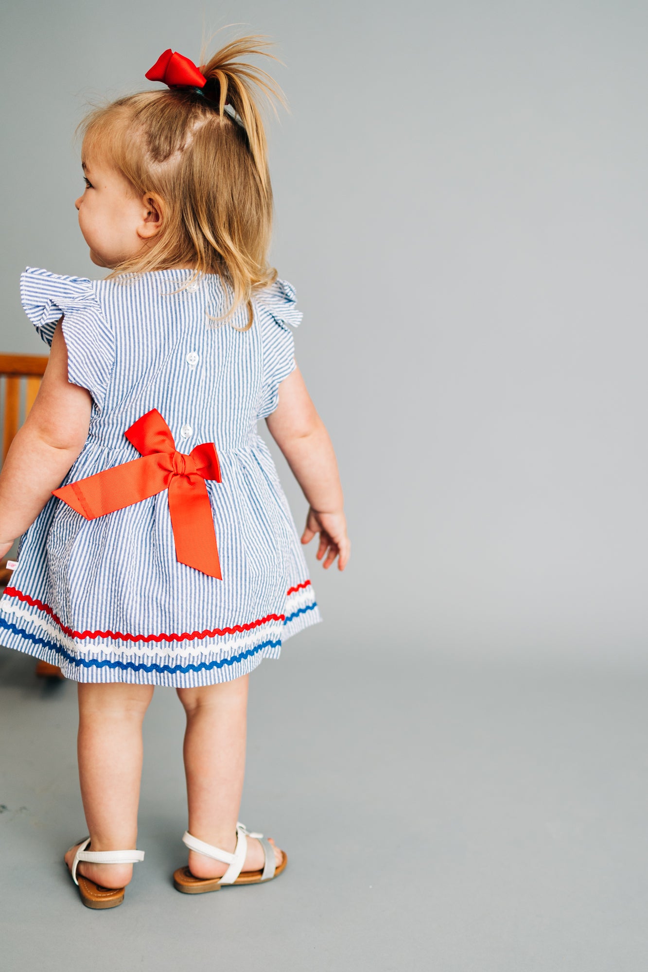 Blue Americana Skirted Romper