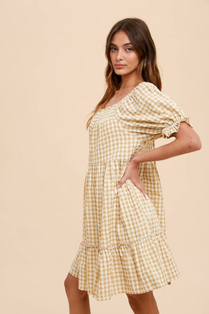 Sun Bleached Gingham Dress