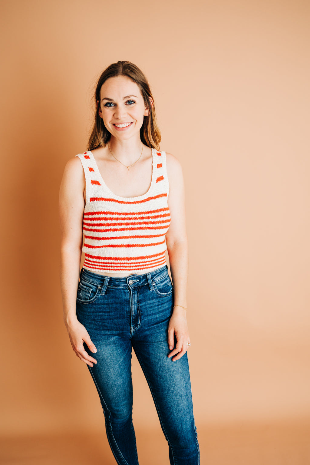 Natural Red Tank Top