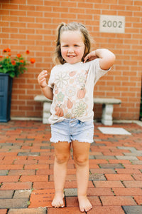 Checkered Fall Florals Shirt & Onesie