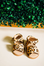 Leopard Leather Baby Sandals