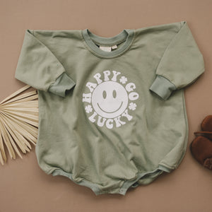 Happy Go Lucky Sweatshirt Romper