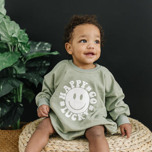 Happy Go Lucky Sweatshirt Romper