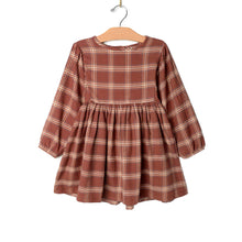 Puff Sleeve Flannel Dress