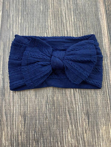 Cable Knit Bow Headband