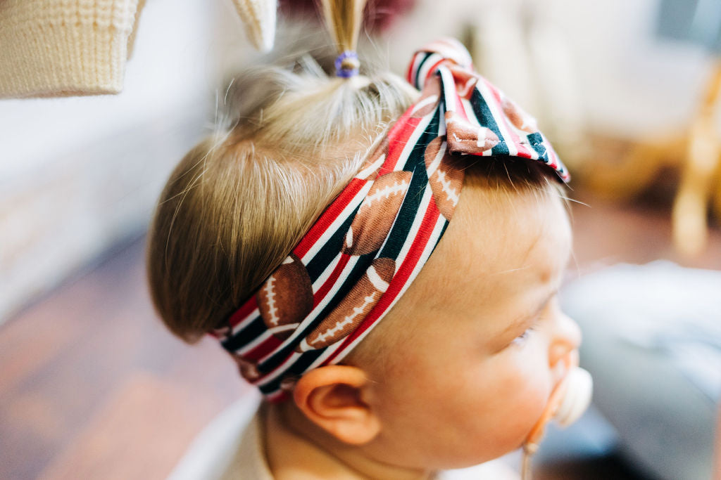 Football Headband - Red & Black