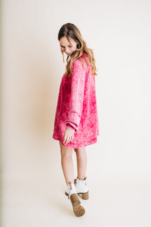 Mineral Washed Oversized Mini Dress