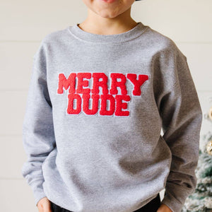 Merry Dude Patch Christmas Sweatshirt