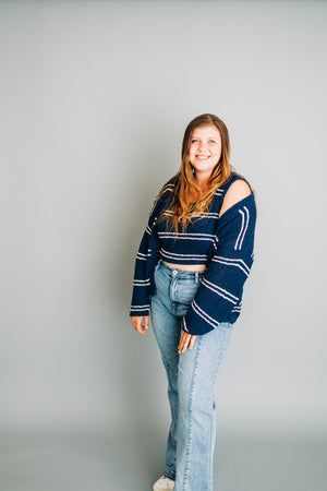Navy Striped Tank
