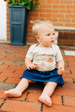 Checkered Fall Florals Shirt & Onesie