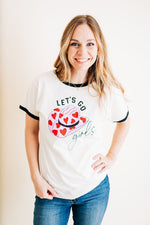 Let’s Go Girls Ringer Graphic Tee