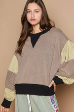 Oversized Color Block Pullover