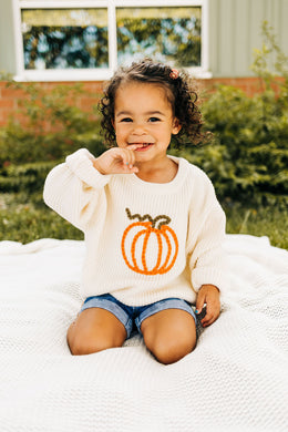 Pumpkin Yarn Knit Sweater