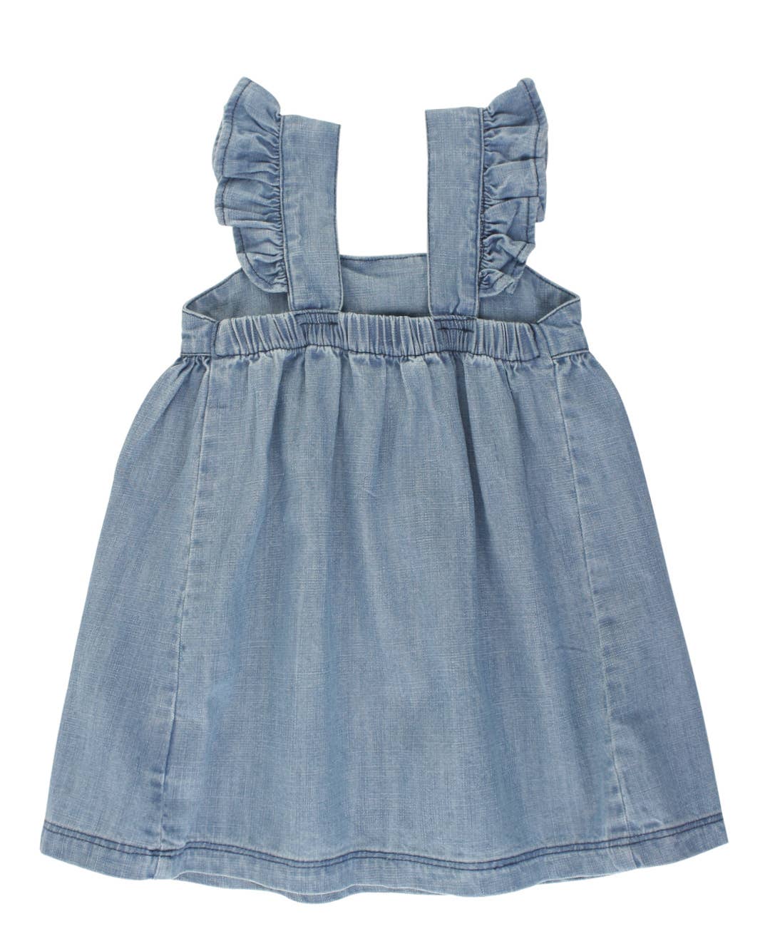 Light Wash Denim Bow Dress