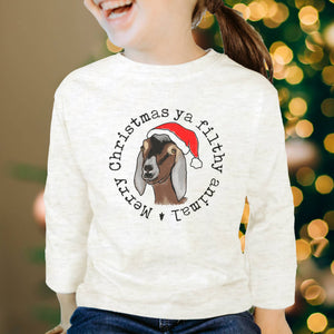 "Merry Christmas ya filthy animal" Funny Farm Goat Country