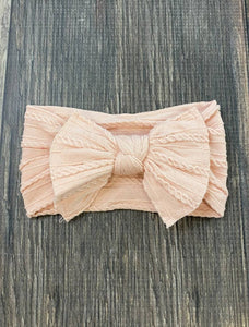 Cable Knit Bow Headband