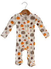 Waffle Zippered Footie Pajamas - Pumpkin