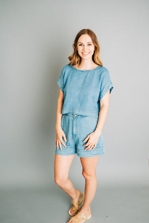 Chambray Batwing Shirt