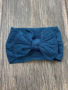Cable Knit Bow Headband