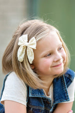 Eyelet Lace Hair Bow