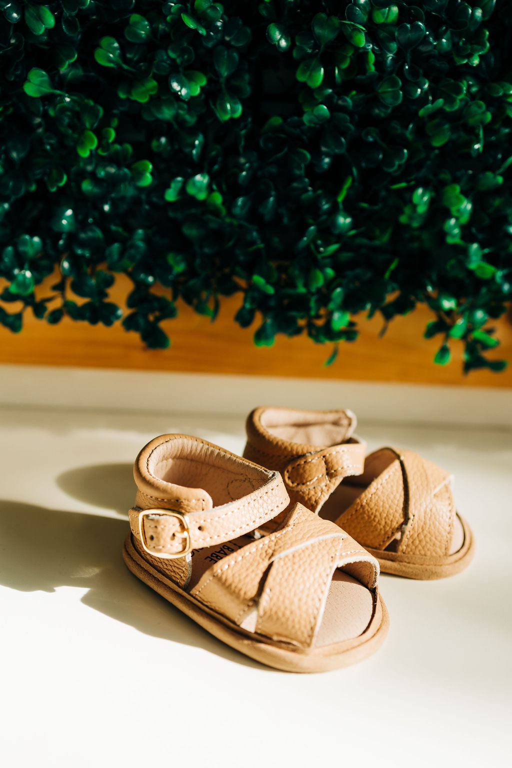 Tan Leather Baby Sandals