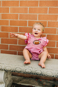 Red Gingham Football Onesie