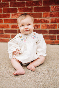 Embroidered Floral Romper & Dress