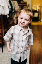 Boys Short Sleeve Plaid Shirt