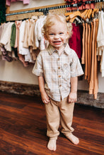 Boys Short Sleeve Plaid Shirt