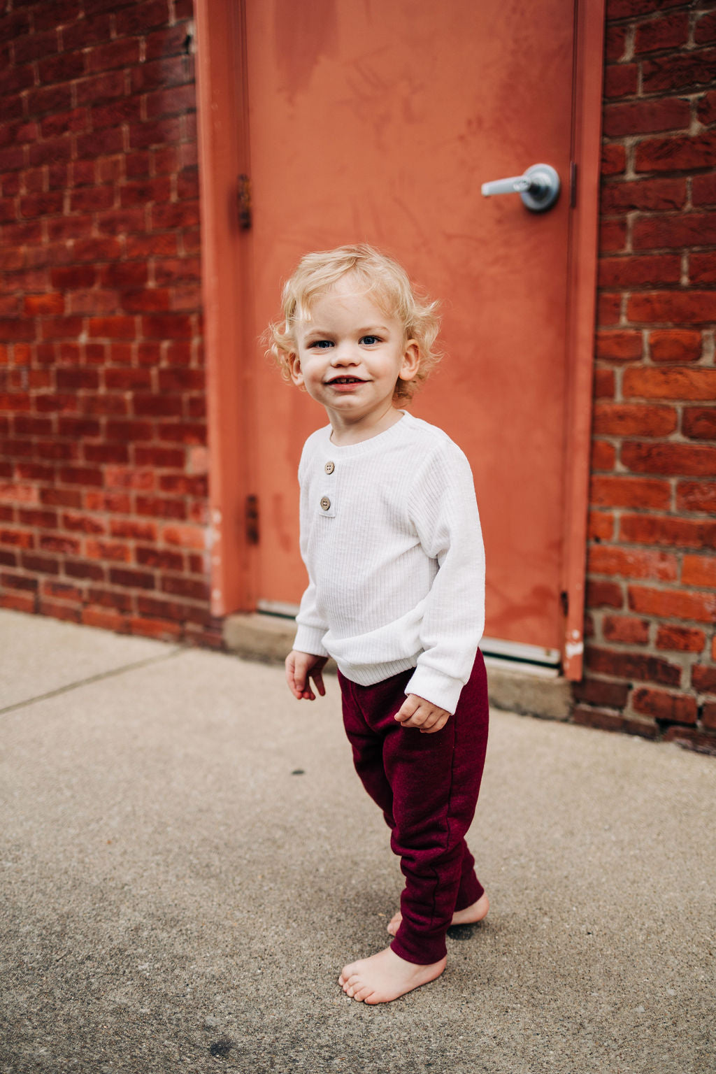 Solid Ribbed Long Sleeve Top