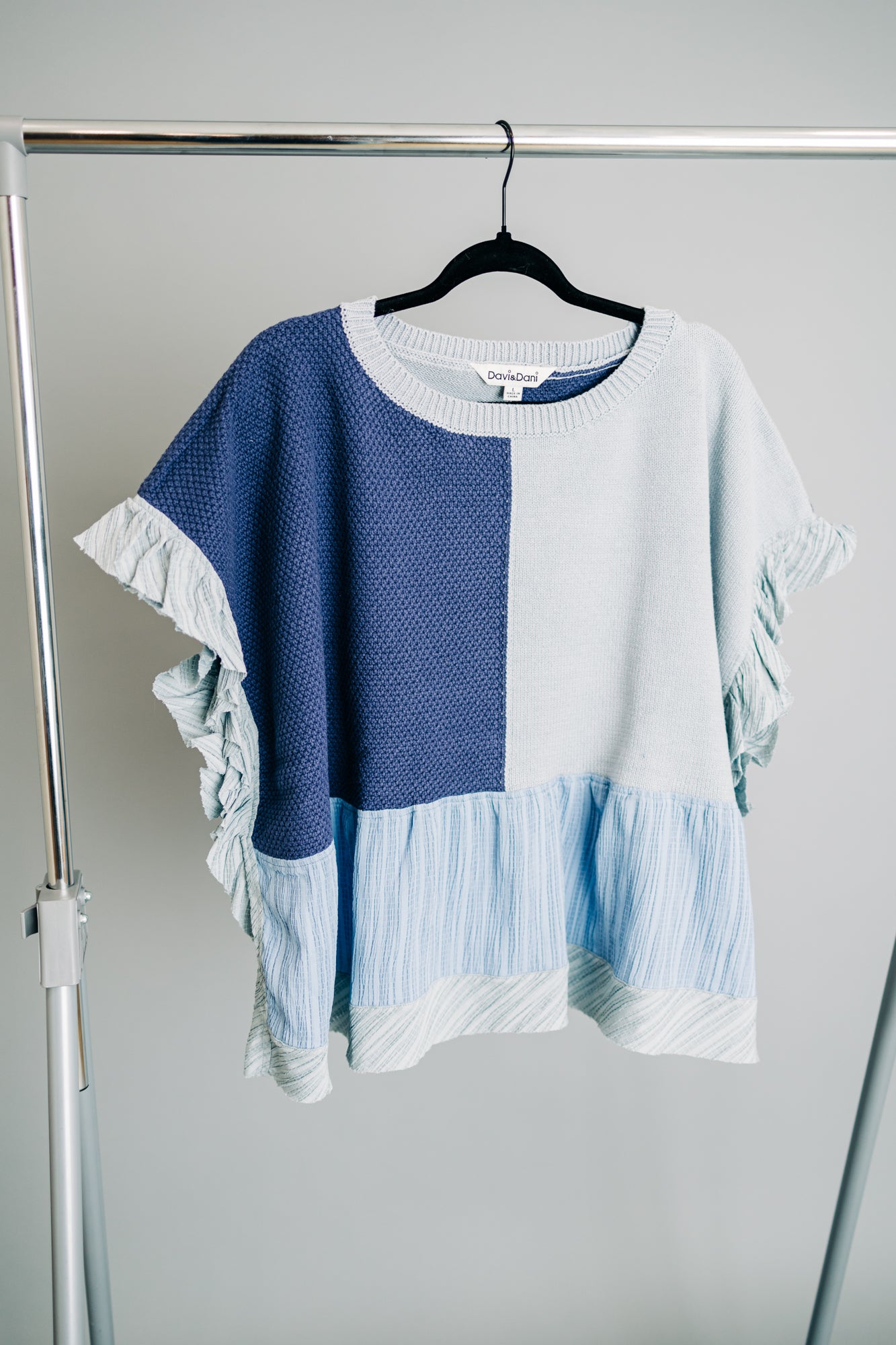 Plus - Mixed Patchwork Ruffle Top
