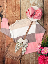 Pink & Cream Colorblock Tiered Sweater