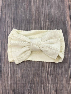 Cable Knit Bow Headband