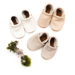 Beige Leather Infant & Toddler Shoes