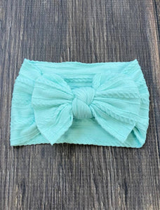 Cable Knit Bow Headband