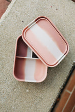 Divided Silicone Bento Lunch Box - Pink Tie Dye