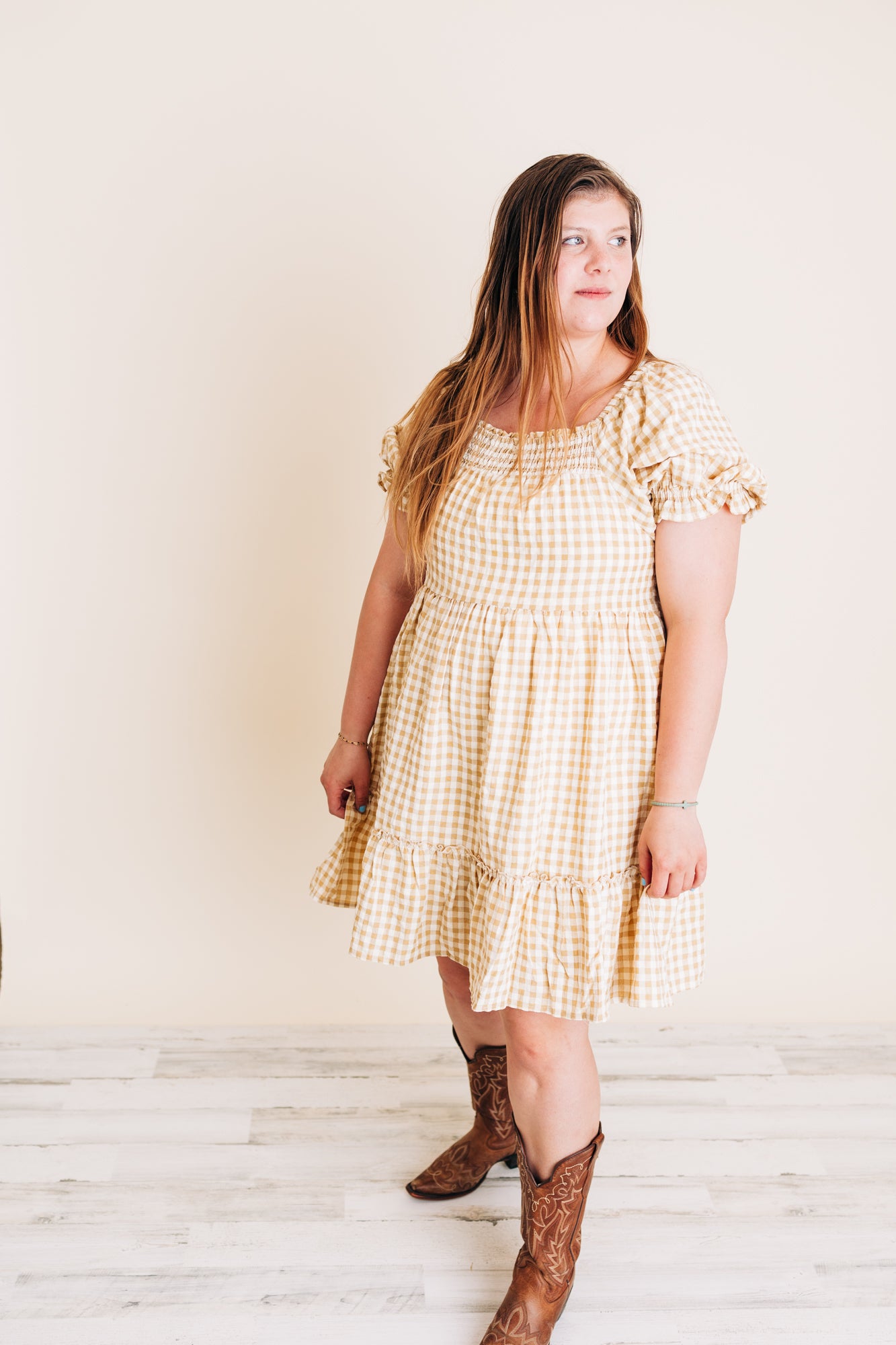 Sun Bleached Gingham Dress