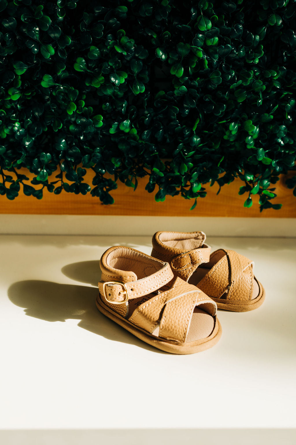 Tan Leather Baby Sandals