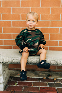 Sweatshirt Romper - Camo