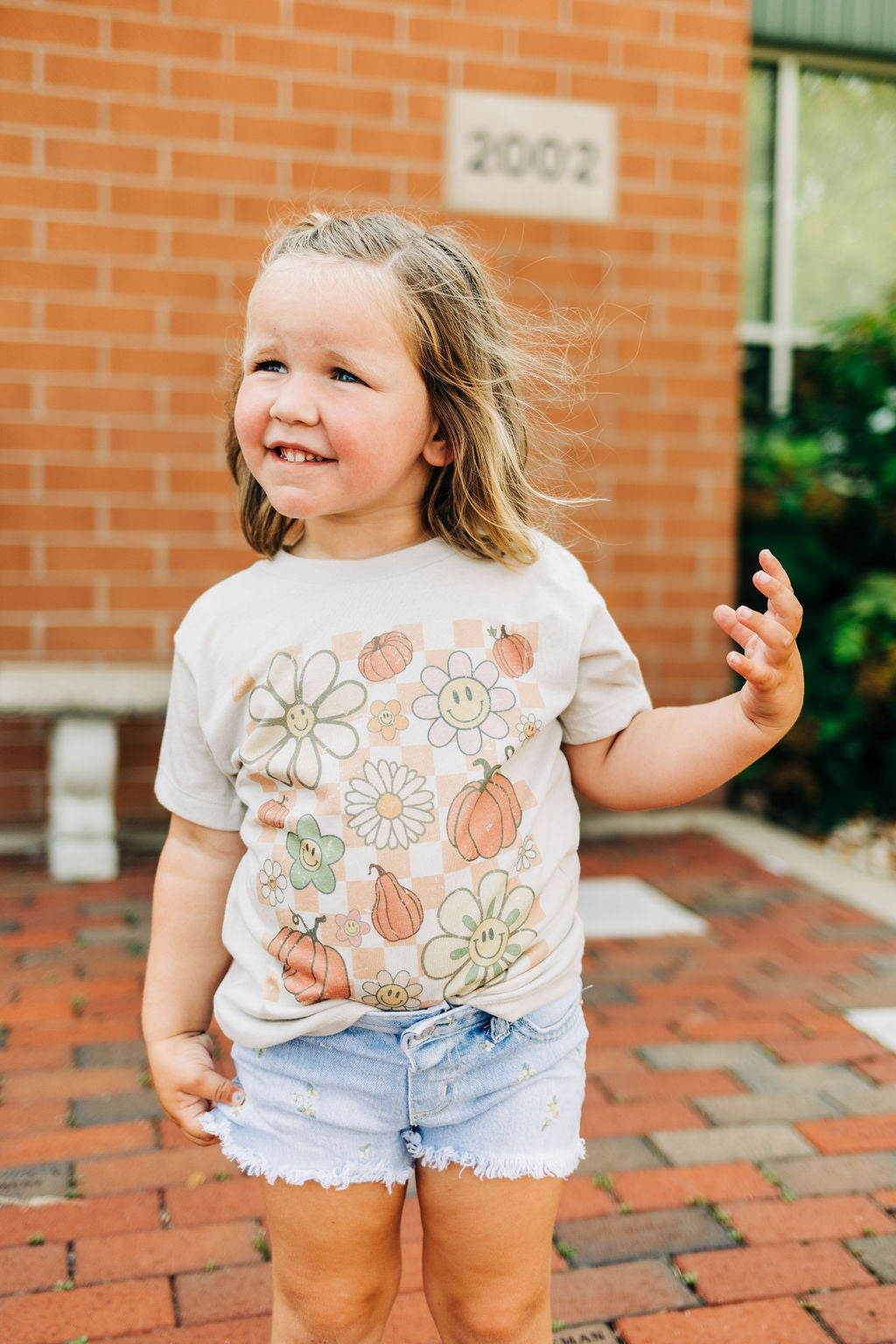 Checkered Fall Florals Shirt & Onesie