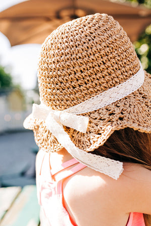 Straw Hat with Bow